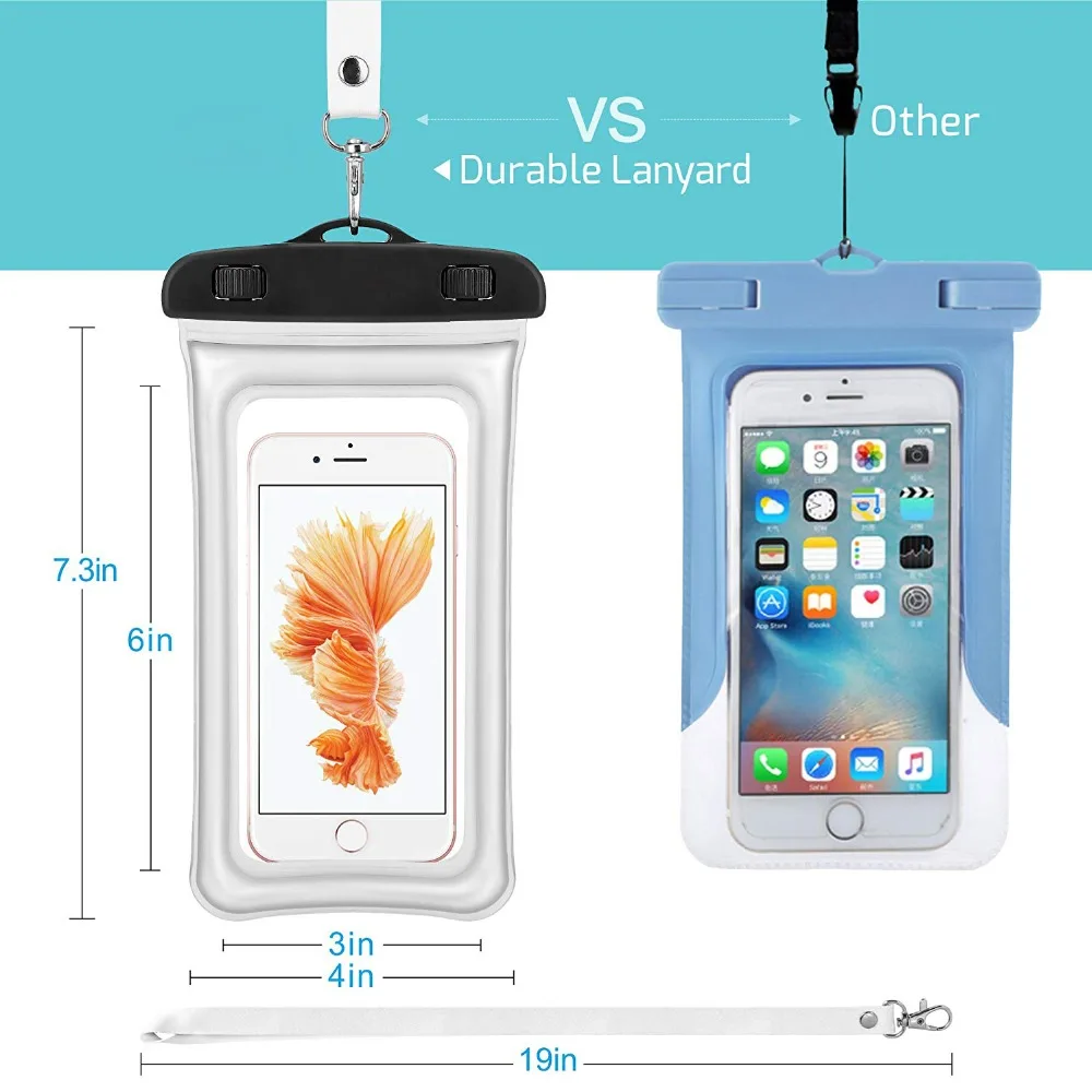 Водонепроницаемый чехол MESKEY для телефона сумка 6 0 &quot подводный светящийся iPhone