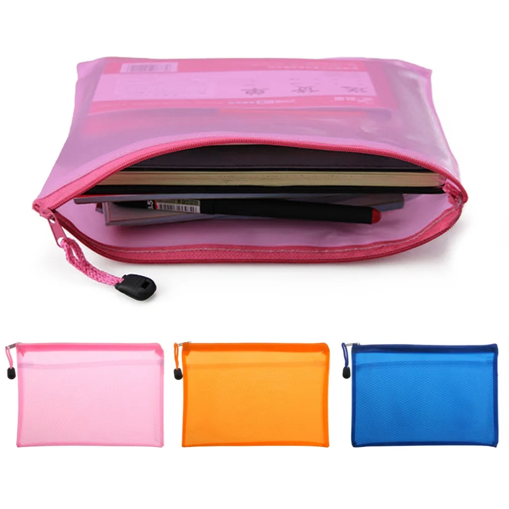 3 COLOR Document Bag A5 Zipper File Pocket Storage Organizer Office