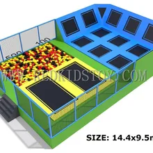 Экспортируется в Россию большой батут CE сертифицированный большой крытый батут для детей и взрослых HZ-042A