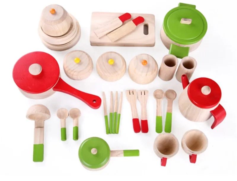 

New Wooden Baby Toys Kitchen Set Toys Baby Simulation Toys Baby Gifts