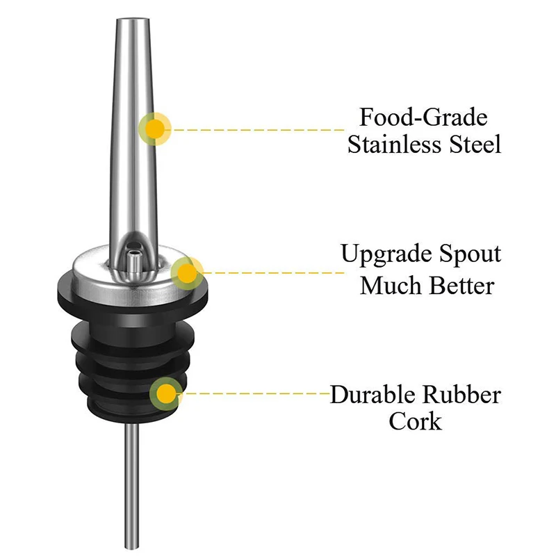 UPORS нержавеющая сталь винная Бутылка пробка Премиум вино Pourer с крышкой ликер бутылка набор для спирта оливковое масло Бар инструменты