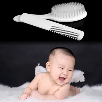 

Safety NewBorn Baby Hair Soft Brush Set Infant Comb Grooming Shower Design 2Pcs