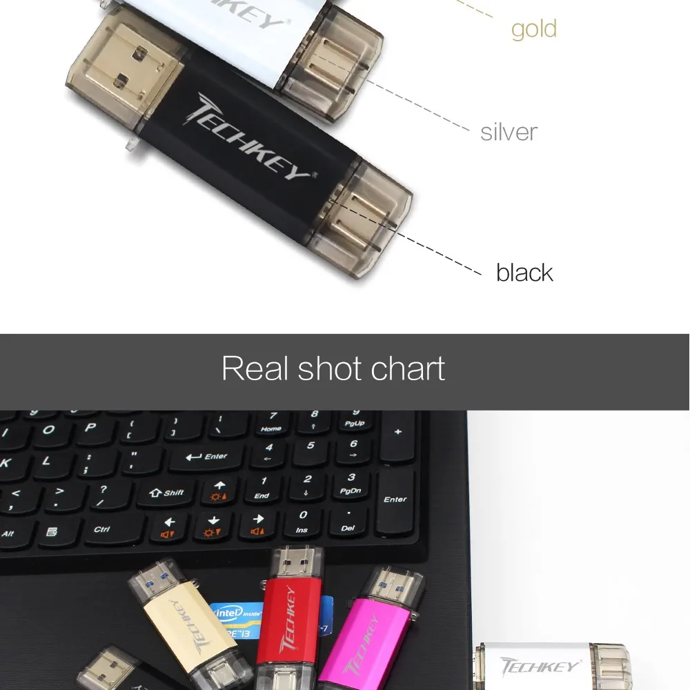 TECHKEY USB 3,0 type-C 3,1 usb флеш-накопитель 3,0 64 Гб металлический пользовательский флеш-накопитель 32 Гб USB флешка 16 Гб для телефонов Micro USB flash type C