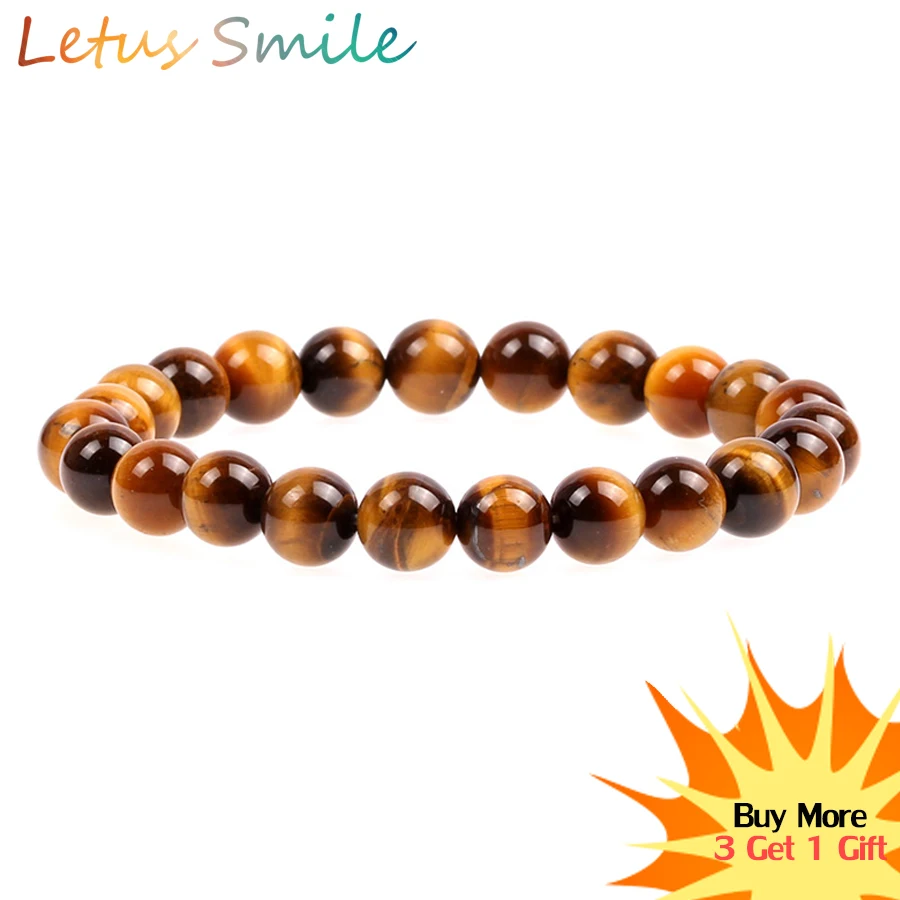 

5A Yellow Tiger Eye Strand Bracelets for Women New Nature Stone Beaded Bracelet Men Fashion Semi-precious Stones Jewelry Braslet