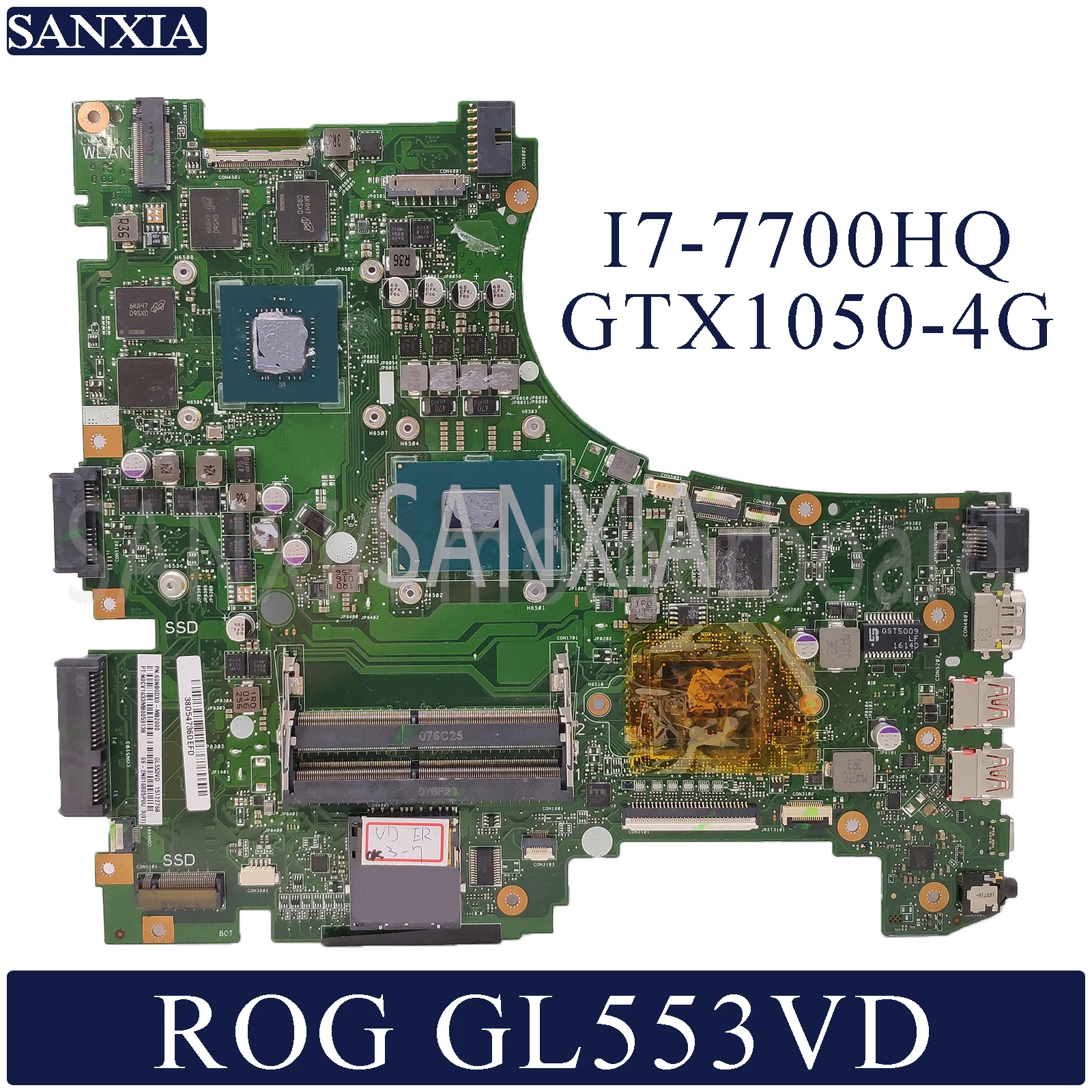KEFU GL553VD материнская плата для ноутбука ASUS ROG Strix GL553VE FX53VD ZX53V GL553V оригинальная I7 7700HQ