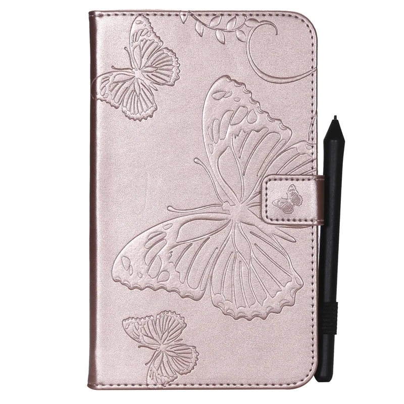 3D Butterfly Embossed Tablet Case Cover For Samsung Galaxy Tab A6 7.0 SM-T280 SM-T285 Flip PU Leather Tablet Cover +Stylus Pen (49)