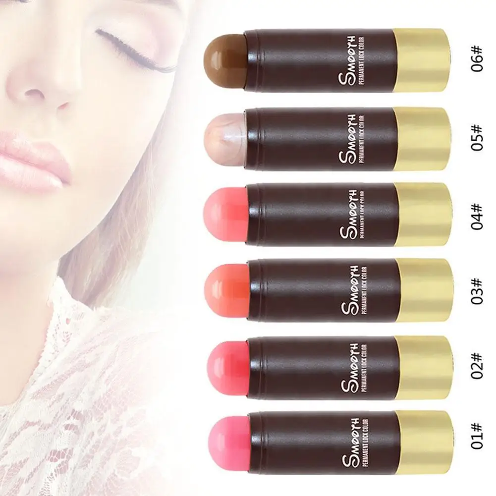 

New style Bronzer Cream Blush Blusher Stick Makeup Palette Bronzing Highlighter Contour Shading Powder Cheek 6 Colors