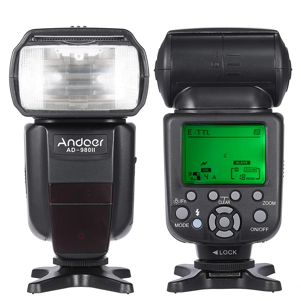 Andoer AD-980II E-TTL HSS 1/8000s Master Slave GN58 Вспышка Speedlite для Canon 5D Mark III/5D Mark II/6D/5D DSLR камеры