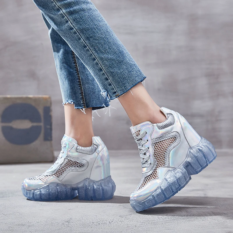 argent Baskets forme Femme Femmes Gelée Rose Ruban Pour Transparent Chaussures Sport Décontractées Respirantes Rose Plate Swyivy De D'été 2019 zSpGVqUM