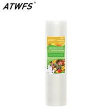 ATWFS 25 см x 500 см 1 рулон вакуумный упаковщик для пищевых продуктов, пакет для кухонного вакуумного хранения, вакуумный пакет