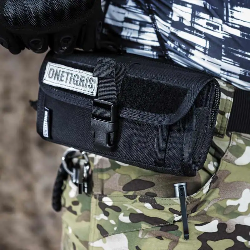 Funda m/óvil con correa para cintur/ón dise/ño militar t/áctico EDC de nailon LefRight