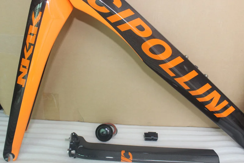 Discount orange black Cipollini NK1K full carbon bike frame with fork headset clamp seatpost T1000 Carbon Road bicycle Frameset 3 Discount orange black Cipollini NK1K full carbon bike frame with fork headset clamp seatpost T1000 Carbon Road bicycle Frameset 3