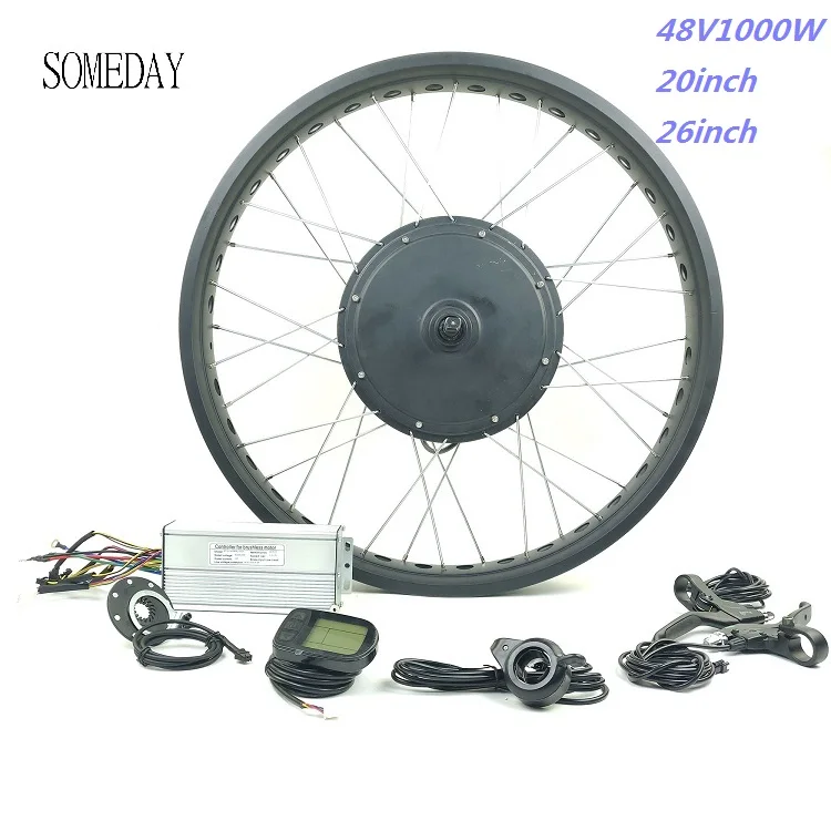 ^*Best Offers 48V 1000W fat ebike kit snow ebike electric bicycle conversion kit 20inch 26inch wheel rear rotate hub motor LCD5 display ^*Best Offers 48V 1000W fat ebike kit snow ebike electric bicycle conversion kit 20inch 26inch wheel rear rotate hub motor LCD5 display