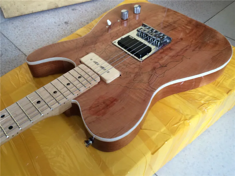 Electric guitar 2016 NEW maple flame top guitar/clear