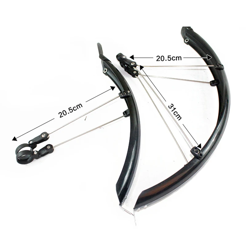 26 дюймов MTB Велосипедное крыло Маутейн Велосипедное крыло с двойным креплением регулируемый размер велосипедные Крылья хромированный пластик для дискового тормоза