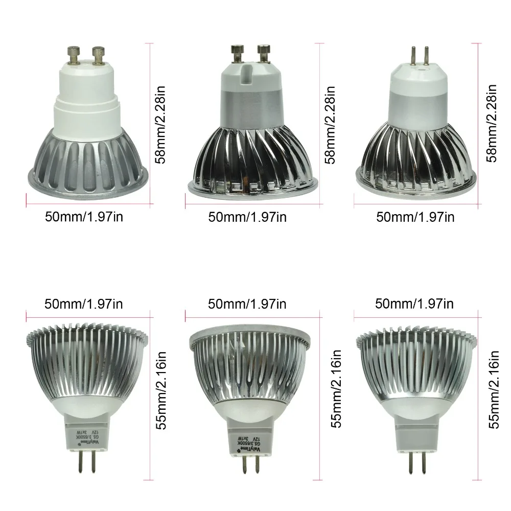 3 Вт 4 Вт 5 Вт светодиодный прожектор лампа G5.3 MR16 E27 GU10 чистый белый 6000 К теплый белый 3000 К Алюминий Качество гарантированное и дешевое