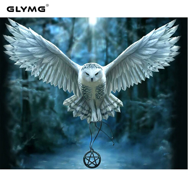 GLymg Diy Wings Eagle Diamond Embroidery Big Bird Animal Photo Diamond Painting Cross Stitch Wall Stickers Needlework Home Decor