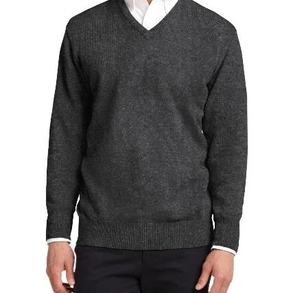 Port Authority SW300 Mens Value V-Neck Sweater Charcoal Grey - 4XL (1)