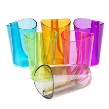 4 шт. Зубная щётка чашки бытовой инновационная система защиты от накипи Пластик 2-в-1 Зубная щётка держатель кружка для полоскания горла для ванная душевая