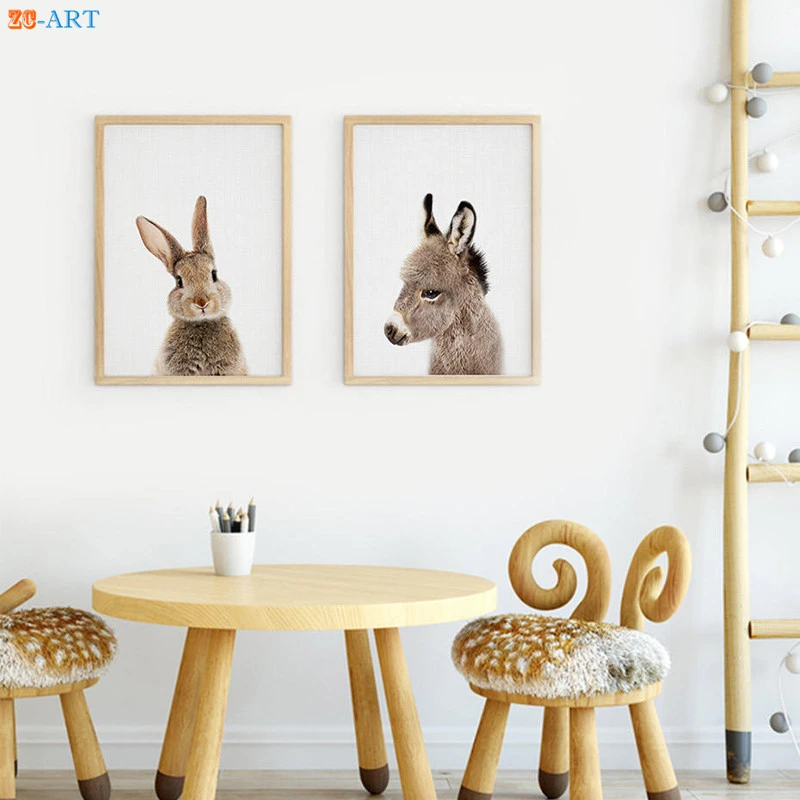animal wall prints for nursery