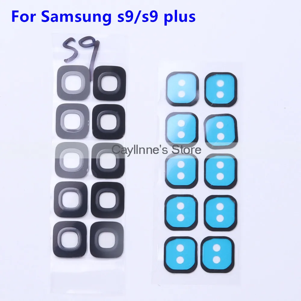 

10pcs New S9 G960 Rear Back Camera Glass Lens Cover with Sticker Replacement For Samsung Galaxy S9 Plus G965