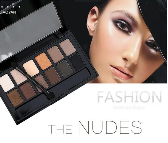 Cosmetic Matte Eye Shadow 12 Colors Make Up Set Nudes