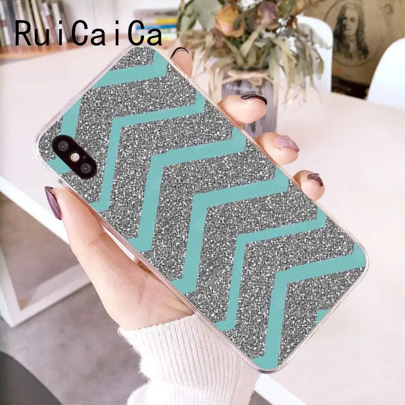 Silver Green stripe Glitter cool