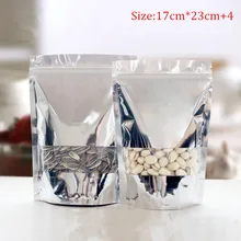 Алюминий печатных пластиковый пакет на змейке, сушеные еда чай гайки косметическая пудра кофе в зернах пластик сумки 17 см* 23 100 шт