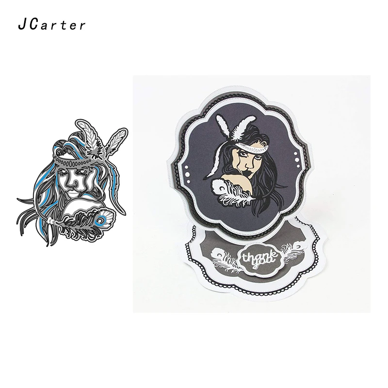 

JCarter Primitive Tribe Man Metal Cutting Dies for Scrapbooking DIY Embossing Folder Card Photo Stencil Handmade Album Crafts