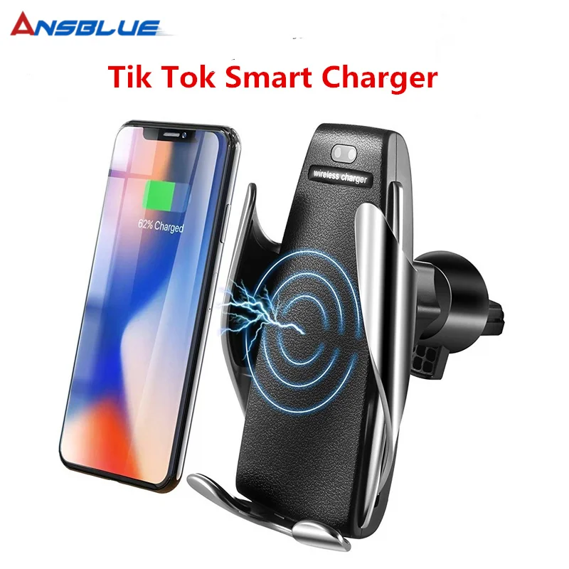 

2019Automatic Clamping Wireless Car Charger For iphone Android Air Vent Phone Holder 360 Degree Rotation Charging Mount Bracket