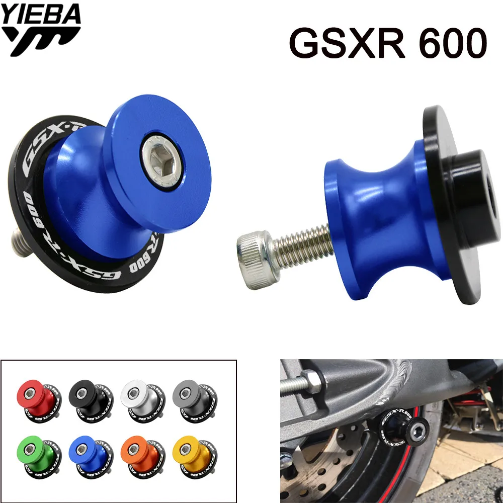 6MM 8MM Aluminum Swingarm Motorcycle Accessories Spool Slider Stand Screws For SUZUKI GSXR600 GSXR 600 GSX-R 600 GSXR With LOGO