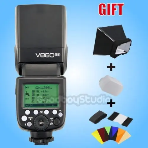 

Godox V860II V860II-S TTL II HSS 2.4G GN60 Li-ion Camera Flash Speedlite for Sony DSLR (FREE GIFT)