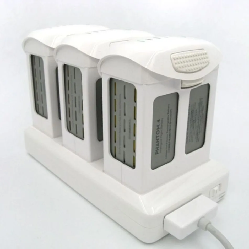 DJI Phantom 4 Intelligent Flight Battery Charging Hub Can Charge Up To Three Batteries