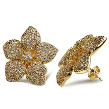 Amor Pendientes de Lujo-Mejores ventas pendientes de La Manera 2017 aretes de flores de La Boda ramos de novia AAA zirconia Sintética