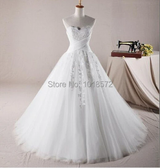 

2017 New Elegant Wedding Dresses Perfect Formal Dress Romantic Princess Vestido De Noiva Fashionable Sweetheart Bridal Gown