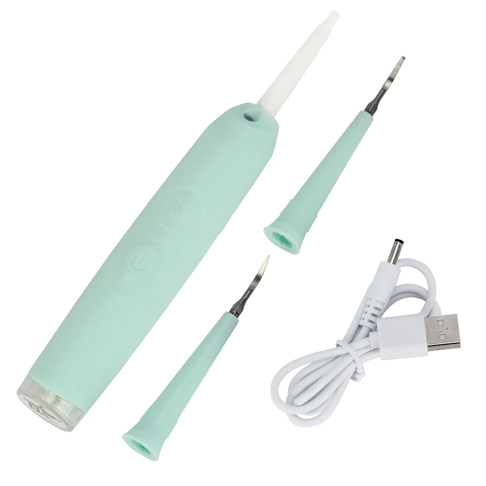 3 режима звуковой электрический Стоматологический Скейлер Портативный Силиконовый очиститель зубов Перезаряжаемый USB зарядное устройство головки зубной щетки удаление пятен