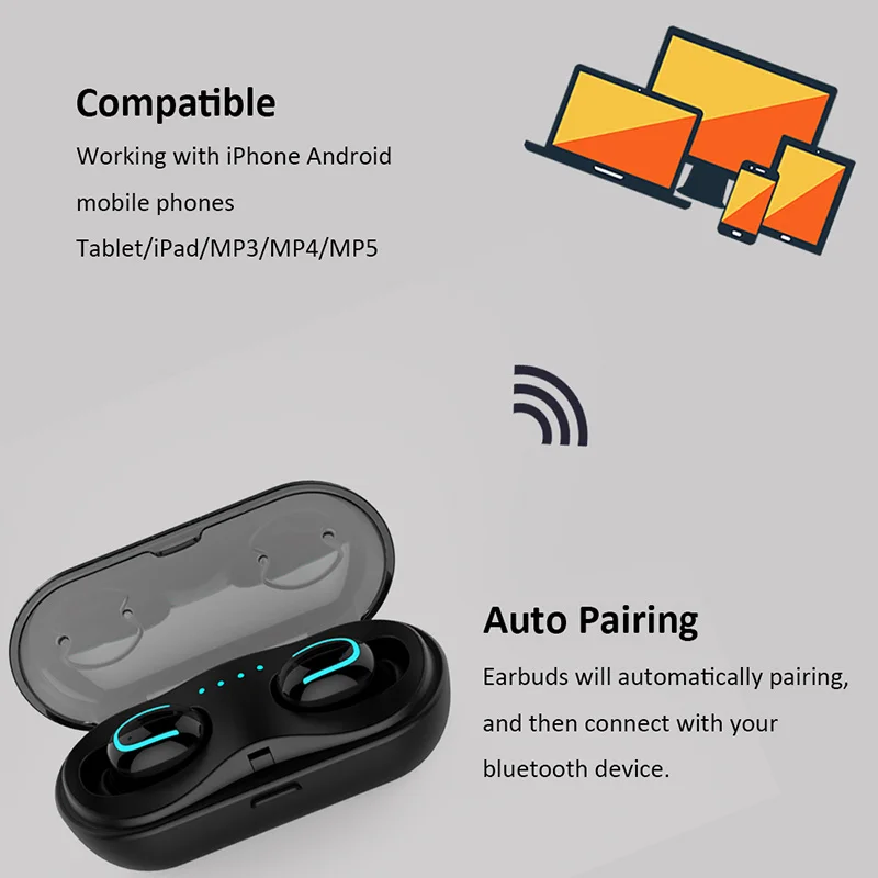 Mini Motion Music Earbuds In Ear earphones Wireless Stereo