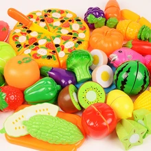 37 adet/takım meyve ve sebze oyuncaklar yeni kesme meyve plastik mutfak 2020 oyun evi minyatür pişirme gıda oyuncak oyna Pretend