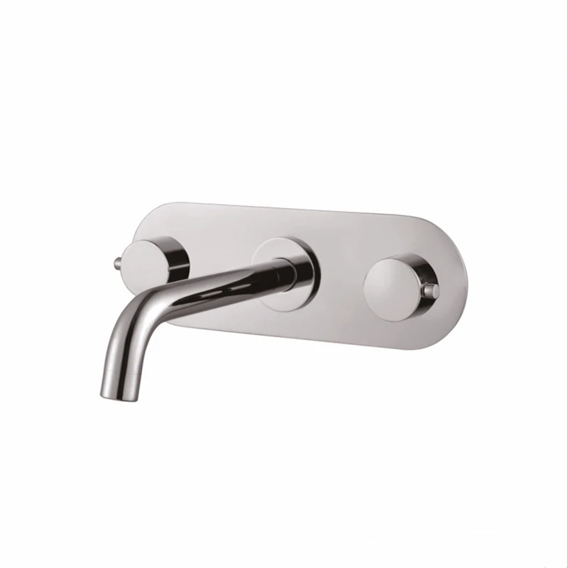 

Engineering bathroom hardware faucet In-wall hot and cold water mixing faucet Double-handle copper basin faucet