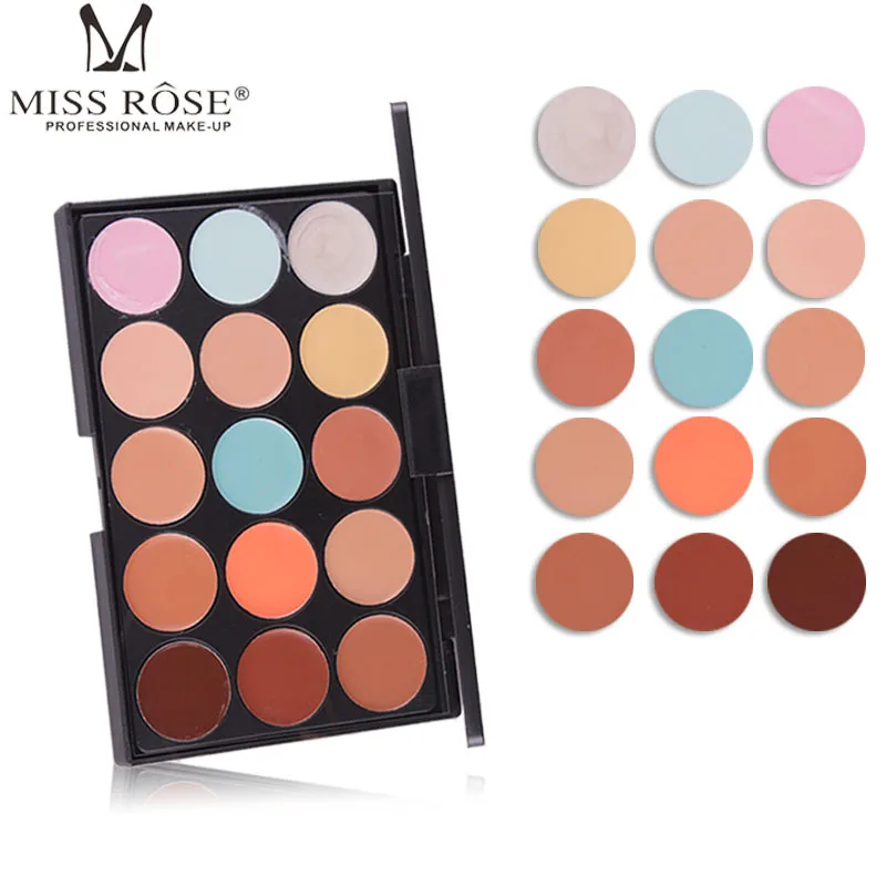 

5% MISS ROSE Women Beauty Face Base Makeup Makeup Concealer Full Cover Face Foundation Cream Brighten Contouring Cosmetics