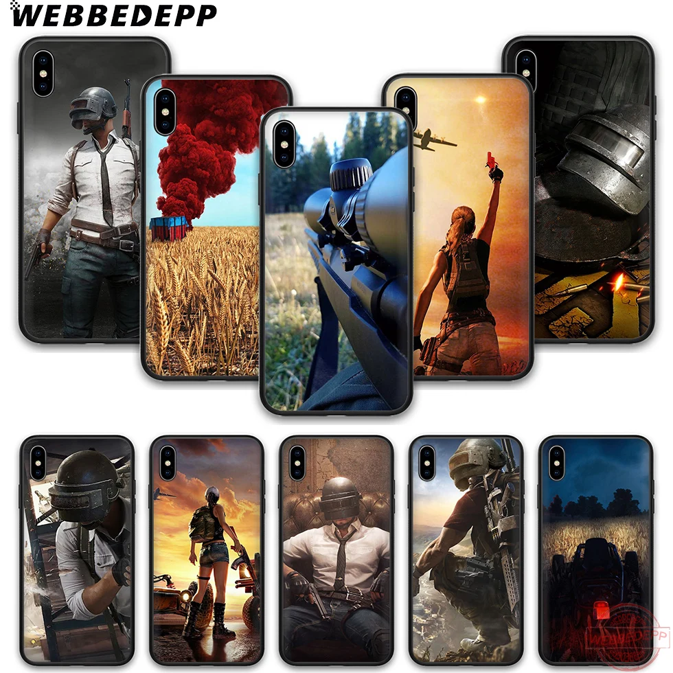 WEBBEDEPP pubg Мягкий силиконовый чехол для телефона iPhone 5 6 7 8 Plus X XS XR Max.11 11peo 11proMax |