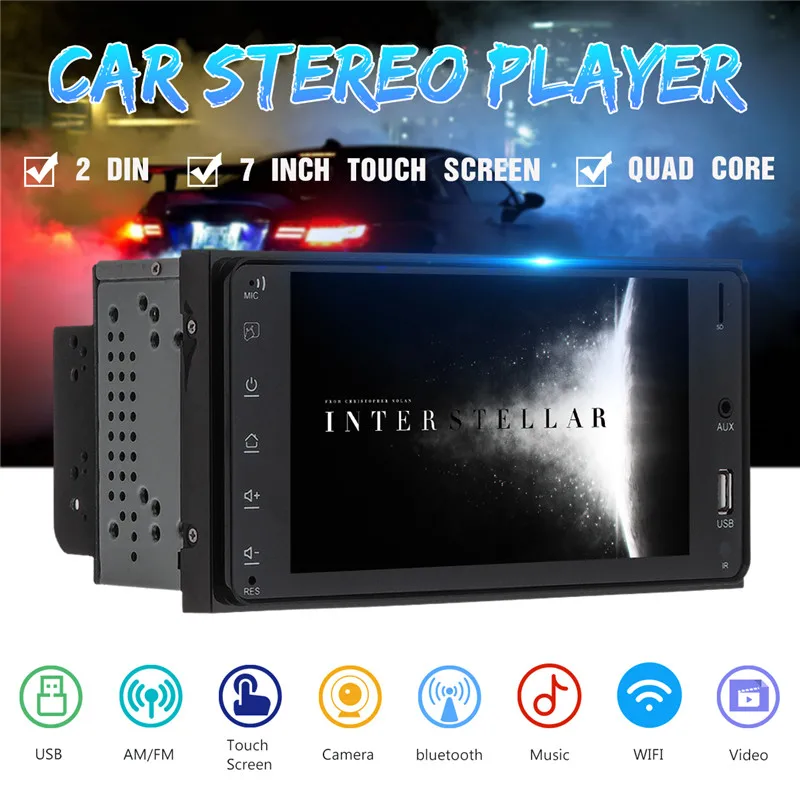 

2 din Car MP5 player Radio multimedia Android 8.1 Autoradio 7'' Touch screen FM/AM/RDS bluetooth FM WIFI autoaudio player stere
