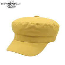 BINGYUANHAOXUAN Новая женская мужская Newsboy простая Кепка Топ береты Duckbill шляпа ретро хлопок для мужчин женщин берет унисекс Кепка