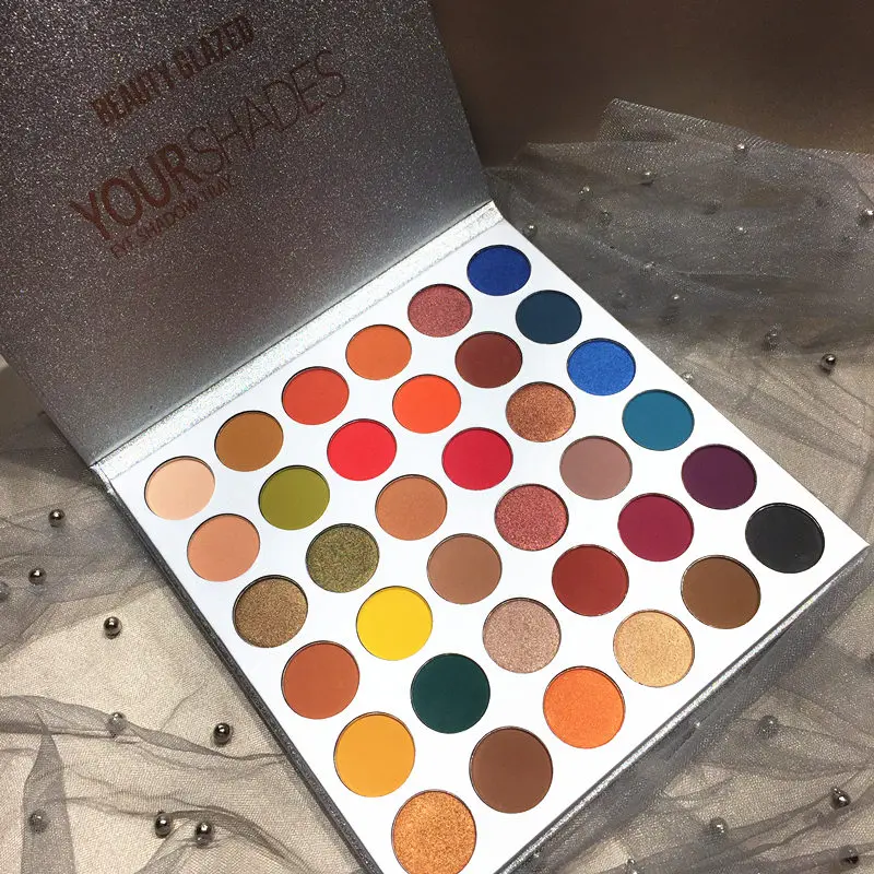 Beauty Glazed палитра теней для век 36 цветов блестящие пигменты макияжа