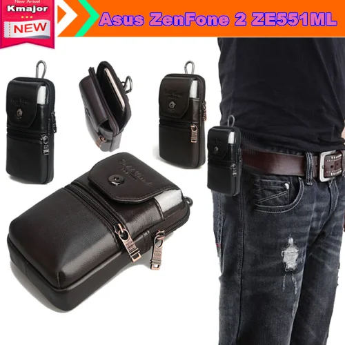 bilder für Echtes Leder Tragen Gürtelclip Tasche Taille Geldbörse Fall-abdeckung für Asus ZenFone 2 ZE551ML 5,5 zoll Telefon Freier Tropfen verschiffen bilder für Echtes Leder Tragen Gürtelclip Tasche Taille Geldbörse Fall-abdeckung für Asus ZenFone 2 ZE551ML 5,5 zoll Telefon Freier Tropfen verschiffen