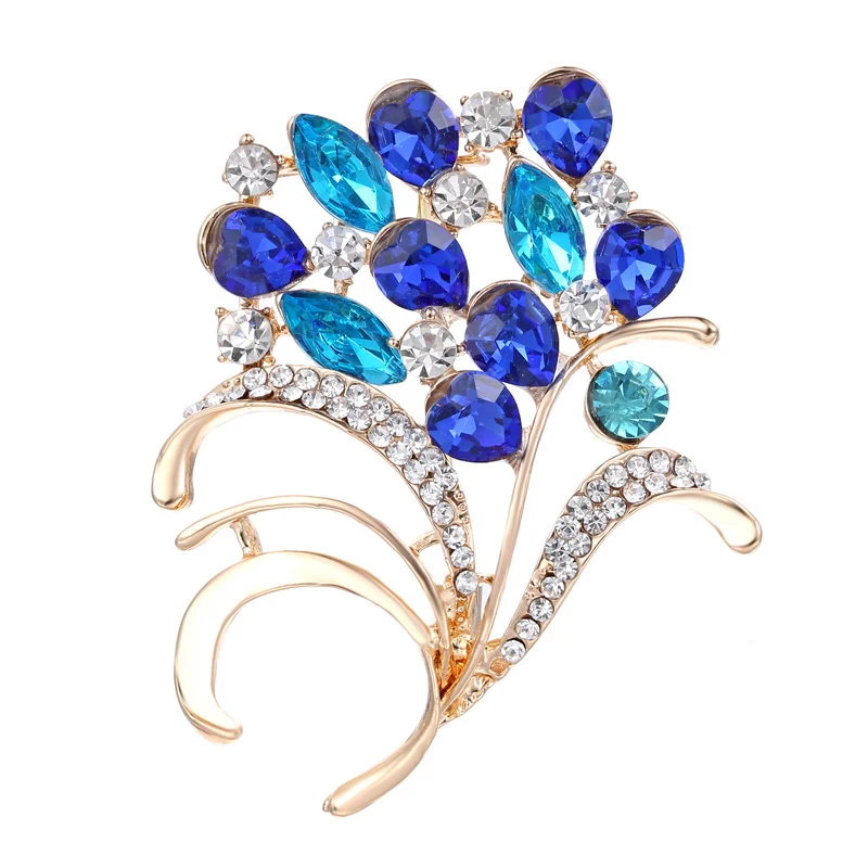 Buy Luxury Flowers Enamel Rhinestone Crystal Lily