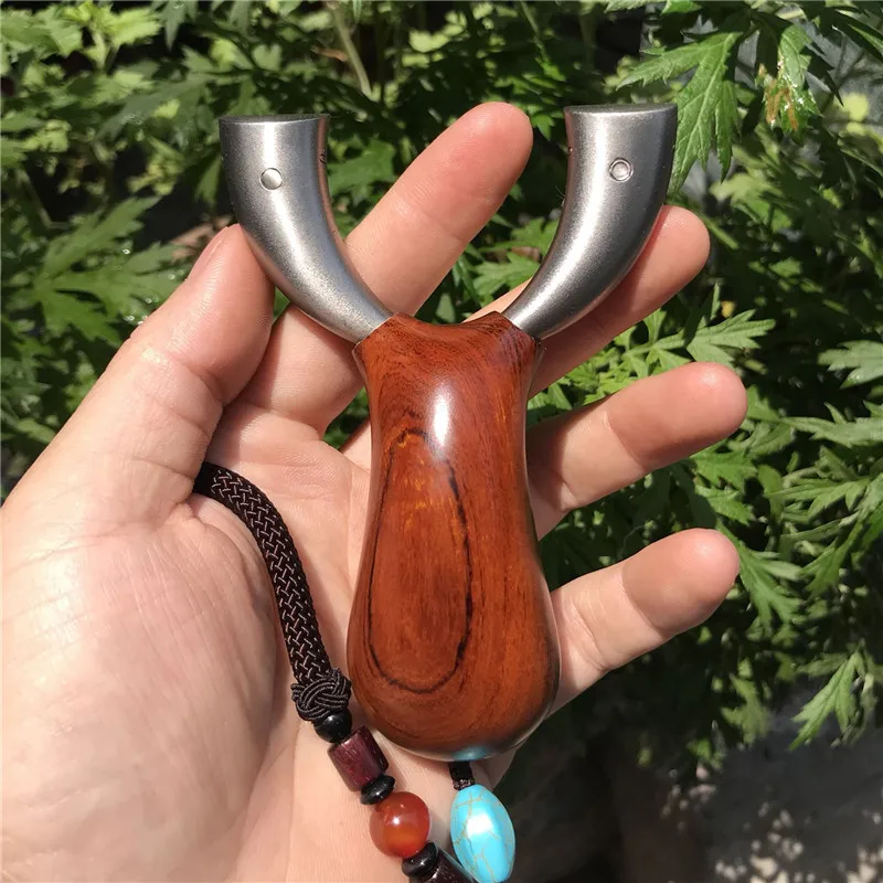 Titanium alloy tc21 professional competition catapult high-grade precision flat rubber band hunting slingshot catapult new