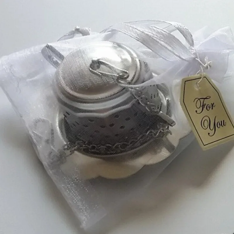 Wedding Favors Stainless Steel Teapot Tea Infuser Tea Strainer Party Giveaway For Guest 100pcs (DHL,UPS,Fedex)FREE SHIPPING Wedding Favors Stainless Steel Teapot Tea Infuser Tea Strainer Party Giveaway For Guest 100pcs (DHL,UPS,Fedex)FREE SHIPPING