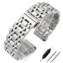 Bracelet En Acier inoxydable Bracelet 20mm 22mm Hommes En Métal Poli Montre de Courroie De Bande Horloges Accessoires