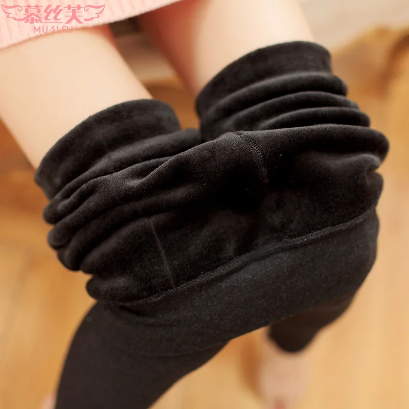 

Newly Design Women Lady Autumn winter Cotton Warm Leggings Good Quality Solid All-match Leggings Thick Velvet Pants